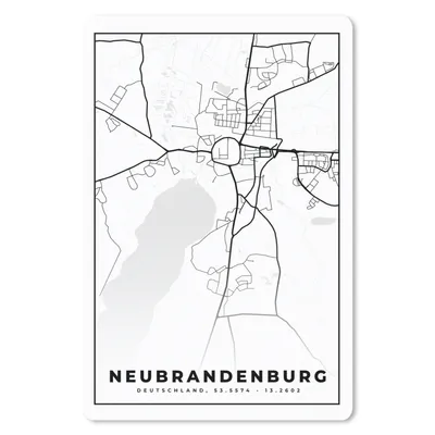 Produktbild von MuchoWow® Mauspad Mousepad Stadtplan - Neubrandenburg - Karte 18x27 cm - Mousepads - Maus Mat - Pad - Mausunterlage