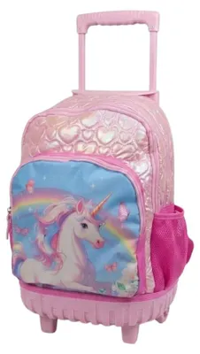 Produktbild von mybagstory Trolley-Koffer Einhorn | 2 Fächer | Rosa