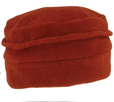 MtM warmer & weicher Stoffhut Fleece Wintermütze mit Biese in rot
