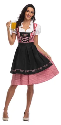 Produktbild von Traditionelles Dirndl Kleid mit Karomuster