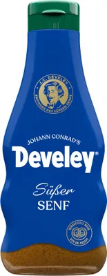 Zdjęcie produktu dla Musztarda słodka Develey pikantna aromatyczna w butelce 250 ml