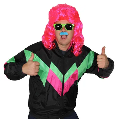 Produktbild von Pinke Vokuhila Perücke für Herren – für Fasching, Karneval und Mottopartys