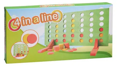 Produktbild von 4 gewinnt Holzspiel strategisches Gesellschaftsspiel mehrfarbig