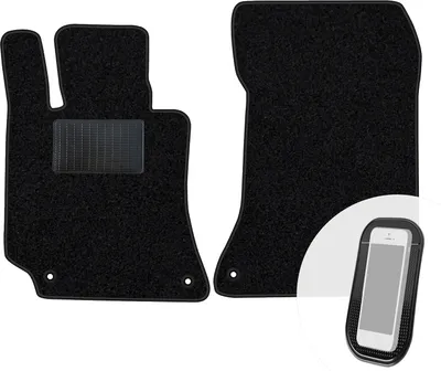 Produktbild von moto-MOLTICO Vorne Fußmatten Auto Velours Autoteppiche Schwarz Automatten Set 2-teilig passend für Mercedes-Benz CLS C218 2010-2018