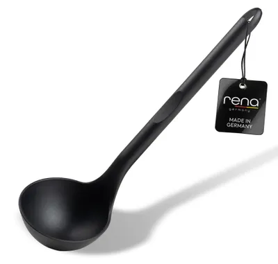 2er-Pack Suppenlöffel Kunststoff, hitzebeständig bis 270 °C, schwarz