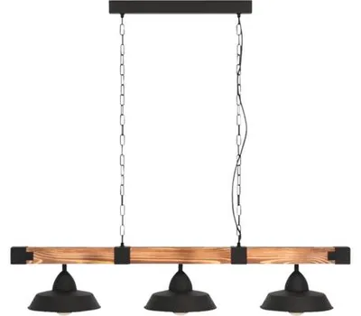 Image de Suspension EGLO Oldbury, suspension vintage à 2 ampoules au design industriel, suspension, E27, 118 cm,