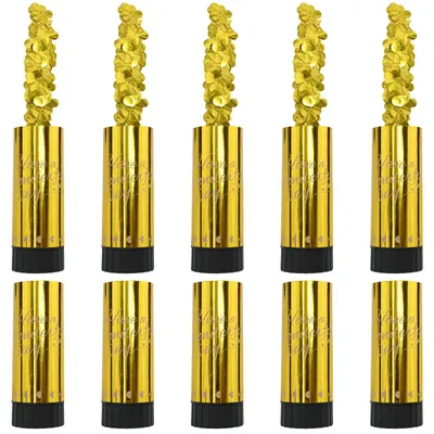 Productafbeelding van Confettikanon - set van 10 - voor feestelijke gelegenheden - goud