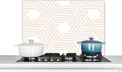 Produktbild von KitchenYeah®  Spritzschutz Küche - Küchenrückwand - Wandschutz für Herd und Spüle - Abstrakt - Muster - Entwurf 90x60 - Alu-Dibond (Alternative zum Spritzschutz aus Glas) - Hitzebeständig - Herdspritz