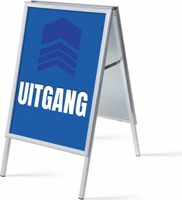 Produktbild von Showdown Kundenstopper - DIN A1 - Komplett-Set - Uitgang Niederländisch - Blau/Schwarz