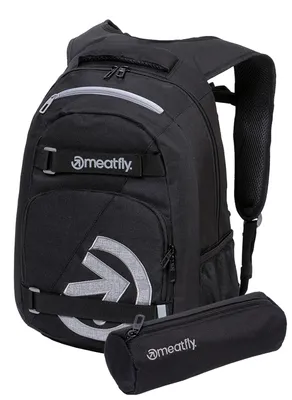 Produktbild von Meatfly Exile Rucksack, Black, 24 L + SCHULETUI