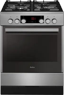 A front view of a stainless steel gas and electric stove.