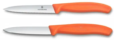 Immagine prodotto di Swiss Classic, tagliaverdure Set, 2 pezzi, 10 cm, dritto/ondulato, arancione, scatola
