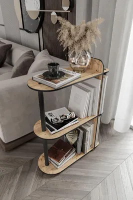 Produktbild von Skye Decor, Hochwertiger Beistelltisch, Eiche, 24 x 82 x 8 cm | 100% MDF, Komprimierte Kraftbeine | Moderner skandinavischer Stil, Elegantes Design für Ihr Zuhause.