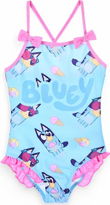 Produktbild von Badeanzug Bluey mit Rüschen Hellblau 104 cm