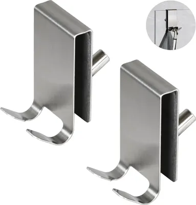Produktbild von Duschwand Haken - Edelstahl - 2 Stück - Silber