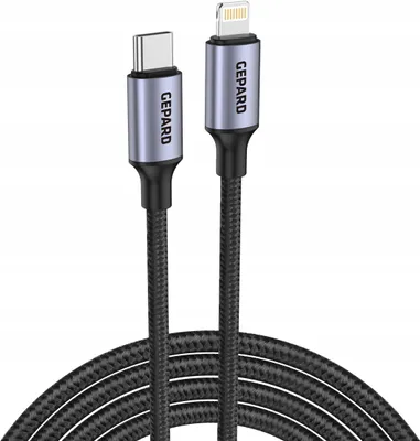 Immagine prodotto di CAVO GEPARD LIGHTNING PER IPHONE IPAD 2 m RICARICA RAPIDA CAVO 20 W
