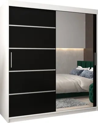Produktbild von Kleiderschrank, Schiebetürenschrank Schlafzimmer, Schrank mit Spiegel VERONA 2 180 cm