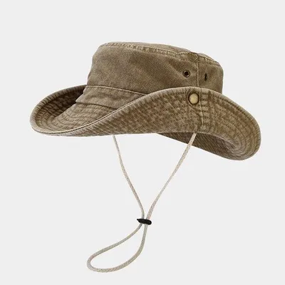 Obrázok produktu pre Khaki klobúk typu boonie na turistiku, rybolov, s UV ochranou
