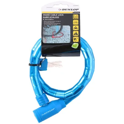 Produktbild von Spiralförmige Fahrradschlüssel Schloss Waz 18Mmx80cm Dunlop blau