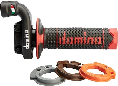 Produktbild von DOMINO KRK Gasgriff mit Griffgummis schwarz/rot
