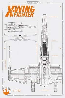Obrázok produktu pre STAR WARS Epizóda VII – Stíhačka X-Wing – plány – 61 x 91,5 cm – plagát