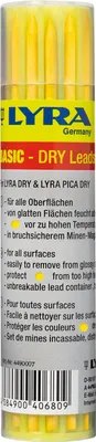 Immagine prodotto di LYRA Dry Refills Gelb, 12 Minen, 2,8 mm Ø, 100 mm lang, bruchsicher, fein