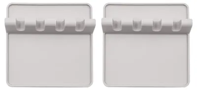 Silikon Utensilienhalter mit Tropfschale, BPA-frei, grau