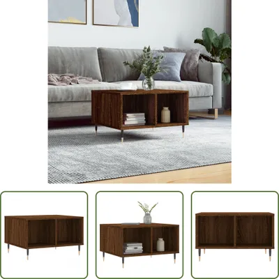 Produktbild von The Living Store Couchtisch Braun Eichen-Optik 60x50x36,5 cm Holzwerkstoff