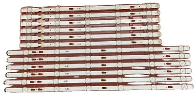 Image de Bande de rétroéclairage LED, 11 LED (3V), longueur de 1130 mm, compatible avec les modèles UE55J6350 et UN55J6520AF, lot de 12