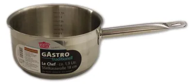 Kochtopf 18 cm, Edelstahl, 1,9 L, für alle Herdarten, ofenfest