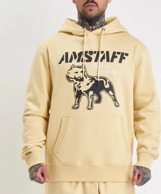 Obrázok produktu pre Pánska mikina Amstaff Logo 2.0 s kapucňou Vanilla Cream - L
