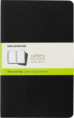 Produktbild von Moleskine Cahier, L/A5, 3er Set, Blanko, Kartoneinband, Schwarz