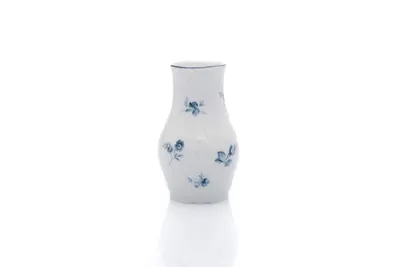 Image de Vase Thun 1794, 11,5 cm, porcelaine tchèque, Bernadotte, roses bleues, Thun