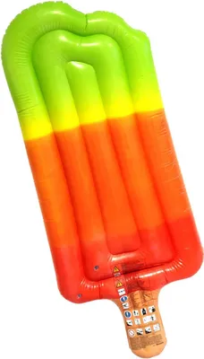 Produktbild von Bestway Luftmatratze, Eis am Stiel Design, Mehrfarbig, 180 x 72 cm, 1 Person, 90 kg, Vinyl, für Pool, mit I-Beam-Konstruktion, 2 Luftkammern, Reparaturflicken & Sicherheitsventilen