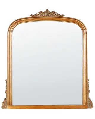 Produktbild von BELIANI Wandspiegel Gold MDF-Platte 75 x 78 cm Dekorativer Wandspiegel Vintage Stil Dekoration zum Aufhängen