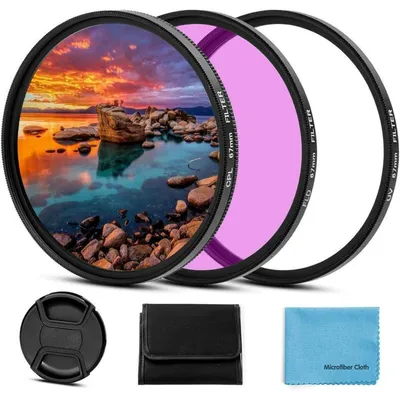 Produktbild von 82mm Filter Kit UV CPL FLD mit Objektivdeckel für Kameras