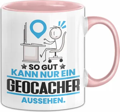 Produktbild von Geocacher Geschenk Tasse So Gut Kann Nur Ein Geocacher Aussehen Geschenkidee Kaffee-Becher (Rosa)