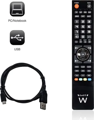 Produktbild von Ewent EW1570, DTT, DVD/Blu-ray, Projektor, SAT, STB, Soundbar-Lautsprecher, TV, Universal, VCR, Drucktasten, Schwarz