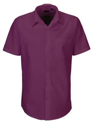 Produktbild von Herren Hemd halbarm bordeaux Gr. 47/48 : 48 : bordeaux : 60% Baumwolle 40% Polyester