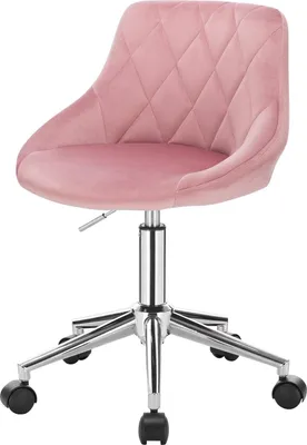 Produktbild von EUGAD Bürohocker Clubsessel höhenverstellbar Drehstuhl, Samt, Rosa