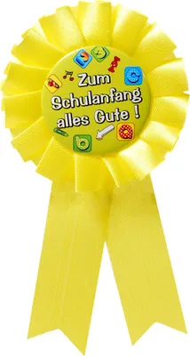 Produktbild von Anstecker Rosette Schulanfang Einschulung