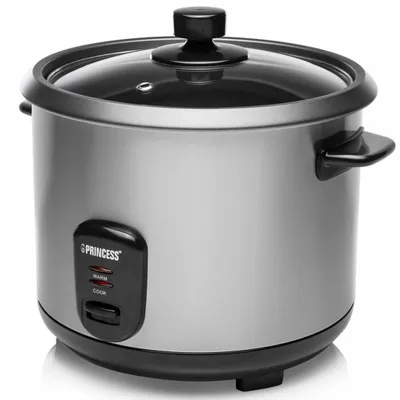 Produktbild von Princess 271950 Reiskocher, Schwarz, Edelstahl, 1,8 l, Edelstahl, 700 W, 230 V, 280 mm