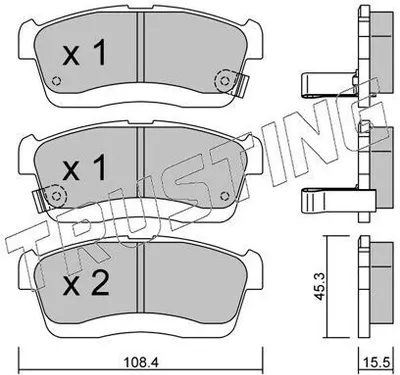 Produktbild von TRUSTING 932.0 Bremsbeläge Satz Vorne Bremsklötze für DAIHATSU Cuore VII (L275, L285, L276)