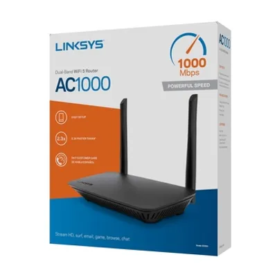 Produktbild von Linksys E5350 Wireless Router Fast Ethernet Dual Band (2,4 GHz / 5 GHz) 4G Schwarz