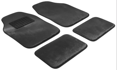 Immagine prodotto di WALSER Tappeto auto Comfort 8mm velours, tappetini universali, set tappetini auto 4 pezzi nero, tappetini auto velours nero 29045