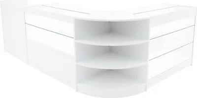 Produktbild von Theia LED Verkaufstheken-Set LM60 + C1200 + K1200 + TB60 – Weiß