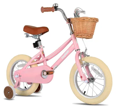 Produktbild von Retro Kinderfahrrad mit Stützrädern und Korb