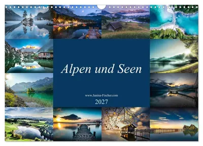 Produktbild von Alpen und Seen (Wandkalender 2027 DIN A3 quer), CALVENDO Monatskalender