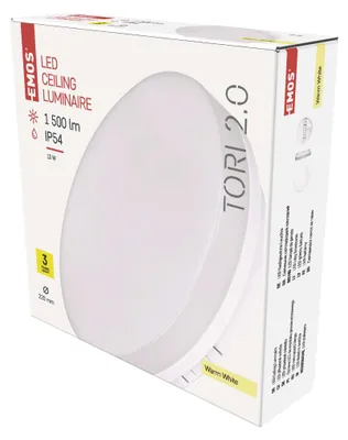 LED svítidlo TORI 22 cm, 15 W, teplá bílá, IP54