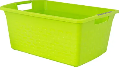 Produktbild von Wäschewanne Wäschekorb Plastikwanne Kunststoff Wäsche Wäscheschüssel Grün 25 l